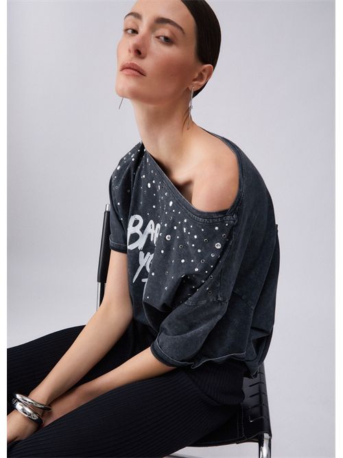 T-shirt woman black LIU JO | WA6131J3868/P9262